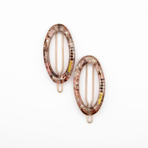 Griffe Ovale Clip Ajoure Fleur de Champagne